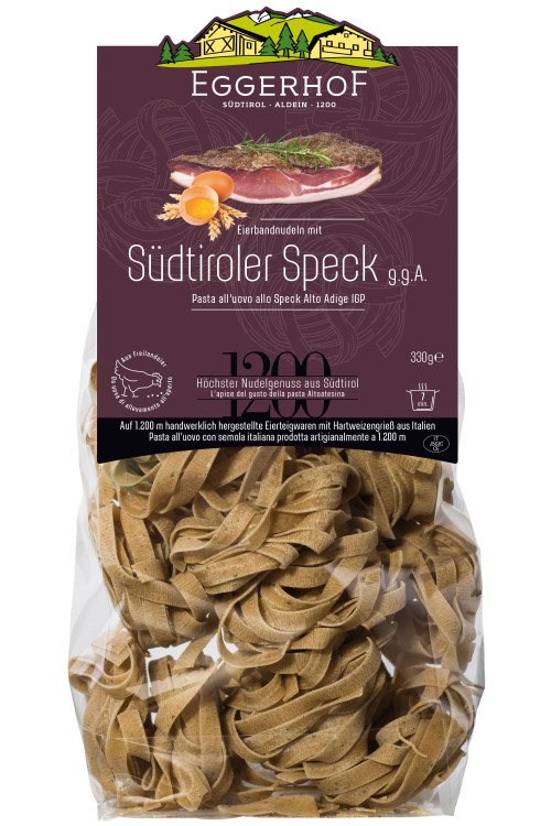 Pasta all‘uovo allo Speck Alto Adige IGP