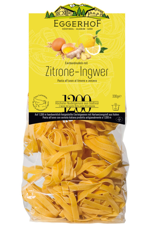 Pasta all'uovo al limone e zenzero